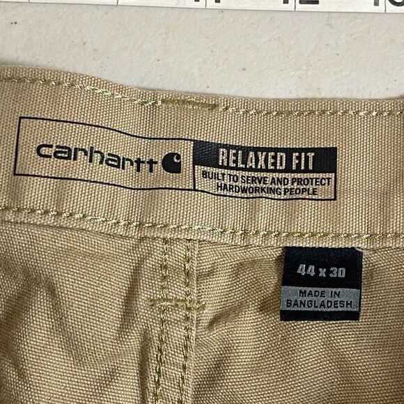 Carhartt Relaxed Fit Work Pants Men's 44x30 Brown Canvas - Picture 9 of 13